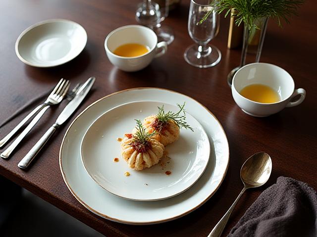 Personalisierte Geschirrserie für ein Restaurant